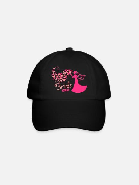 Herzwolken Bride to be - Baseballkappe - Schwarz/Schwarz