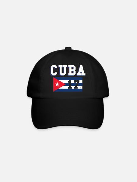 2017 Kuba Shirt Cuba Kubaner Havanna Geschenk - Baseballkappe - Schwarz/Schwarz
