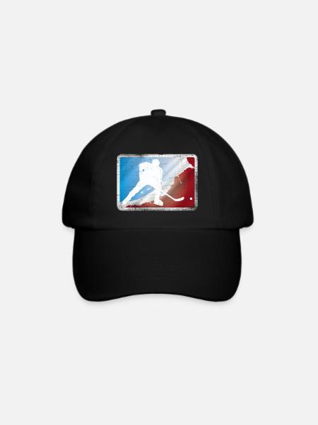 Eishockey - Baseballkappe - Schwarz/Schwarz