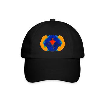 Tintenklecks Rorschach Geist Kreativität - Baseballkappe - Schwarz/Schwarz - Vorne