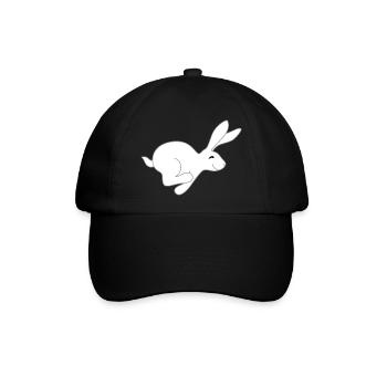 schneller Hase - Baseballkappe - Schwarz/Schwarz - Vorne