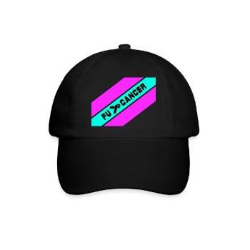 Fu... Krebs / Kampf gegen Krebs / Fu.. Cancer - Baseballkappe - Schwarz/Schwarz - Vorne