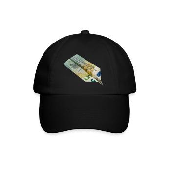 5-Euro-Schein - Baseballkappe - Schwarz/Schwarz - Vorne