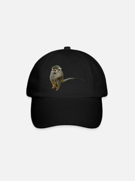 Affe - Baseballkappe - Schwarz/Schwarz