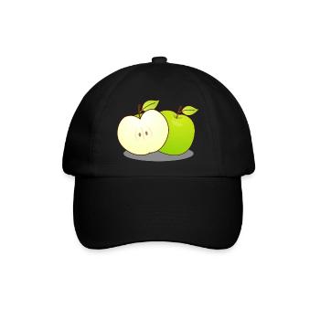 Äpfel - Baseballkappe - Schwarz/Schwarz - Vorne