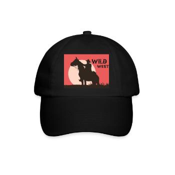 Wild West - Baseballkappe - Schwarz/Schwarz - Vorne