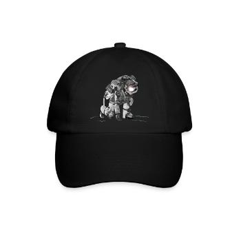 Astronaut - Baseballkappe - Schwarz/Schwarz - Vorne
