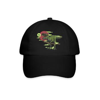 Samurai Rex Dinosaurier - Baseballkappe - Schwarz/Schwarz - Vorne