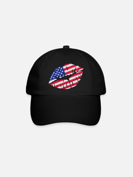 USA - Baseballkappe - Schwarz/Schwarz