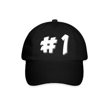 Nummer eins - Baseballkappe - Schwarz/Schwarz - Vorne
