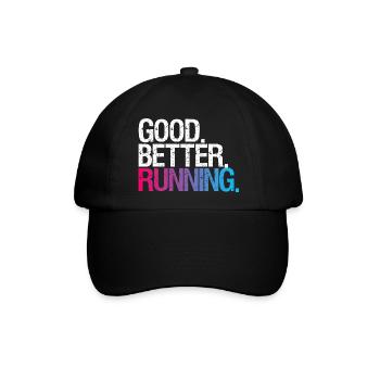 Laufen Joggen - Baseballkappe - Schwarz/Schwarz - Vorne