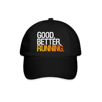 Running - Baseballkappe - Schwarz/Schwarz - Vorne