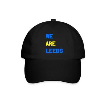 Wir sind Leeds - Baseballkappe - Schwarz/Schwarz - Vorne