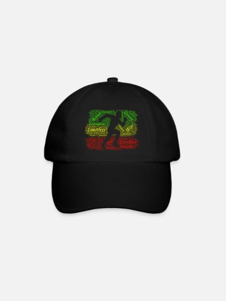 Schwarzer Mann - Baseballkappe - Schwarz/Schwarz