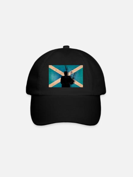 Schottischer Piper - Baseballkappe - Schwarz/Schwarz