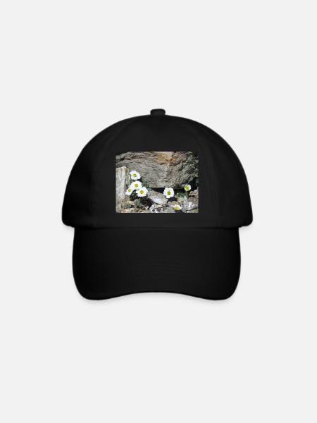 Alpenblumen - Baseballkappe - Schwarz/Schwarz