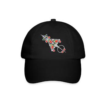Kabyle Schmuck - Baseballkappe - Schwarz/Schwarz - Vorne