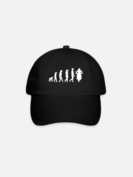 Motorrad Evolution - Baseballkappe - Schwarz/Schwarz