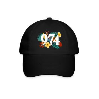974 Flowers - Baseballkappe - Schwarz/Schwarz - Vorne