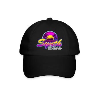Synth-Wave Music Neon-Vibe Electrowave sunset - Baseballkappe - Schwarz/Schwarz - Vorne