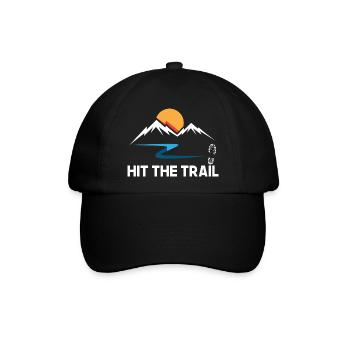 Hit the Trail - Baseballkappe - Schwarz/Schwarz - Vorne