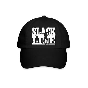 slackline - Baseballkappe - Schwarz/Schwarz - Vorne