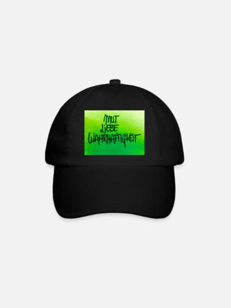 MUT, LIEBE, WAHRHEIT - Baseballkappe - Schwarz/Schwarz
