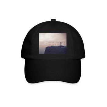 North Cape Norway. Nordkap Norwegen T-Shirt - Baseballkappe - Schwarz/Schwarz - Vorne