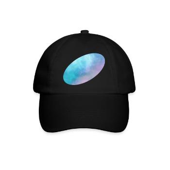 Space Ellipse schräg - Baseballkappe - Schwarz/Schwarz - Vorne