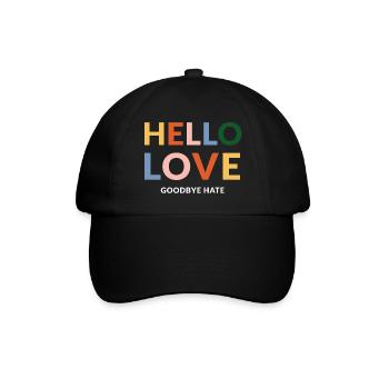 hello love goodbye hate - Baseballkappe - Schwarz/Schwarz - Vorne