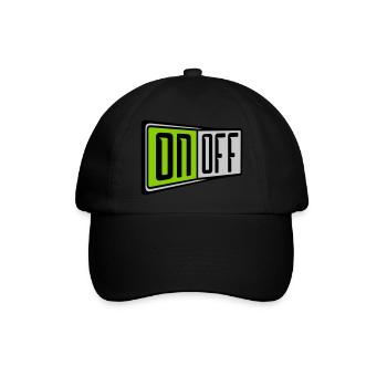 On Off Schalter - Baseballkappe - Schwarz/Schwarz - Vorne