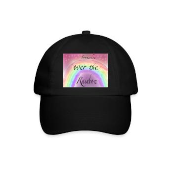 Somewhere Ober the rainbow - Baseballkappe - Schwarz/Schwarz - Vorne