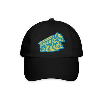 Money Maker Selfmade Dollar - Baseballkappe - Schwarz/Schwarz - Vorne