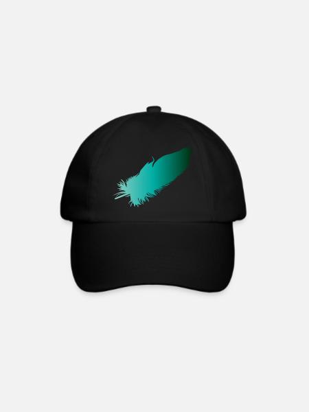 Feder - Baseballkappe - Schwarz/Schwarz