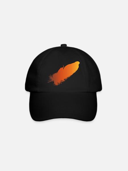 Feder - Baseballkappe - Schwarz/Schwarz