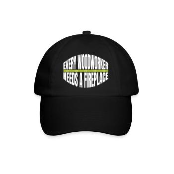 statement blogger carpenter jokes forestry - Baseballkappe - Schwarz/Schwarz - Vorne