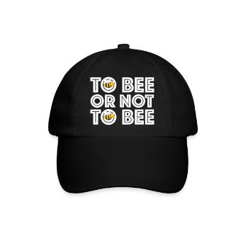 Biene oder nicht Biene | Sein oder nicht sein - Baseballkappe - Schwarz/Schwarz - Vorne