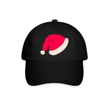 Weihnachtsmütze ohne Text - Baseballkappe - Schwarz/Schwarz - Vorne