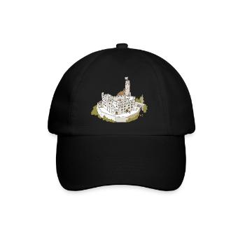 Burg Sonnenschein - Baseballkappe - Schwarz/Schwarz - Vorne