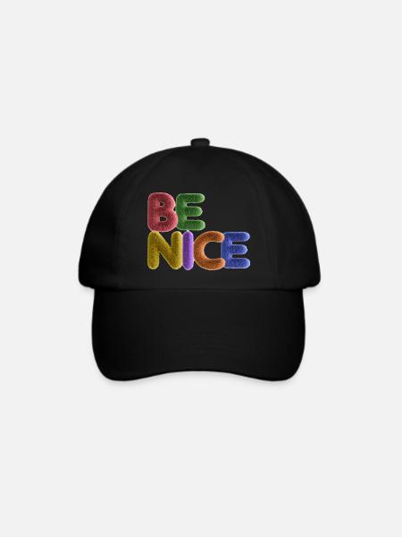 Be Nice - Baseballkappe - Schwarz/Schwarz