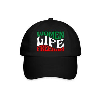 Niedliche iranische Frauen - Frauen Leben Freiheit - Baseballkappe - Schwarz/Schwarz - Vorne