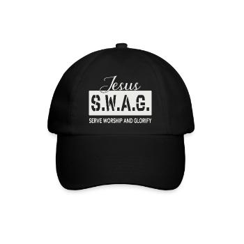 Jesus Swag - Baseballkappe - Schwarz/Schwarz - Vorne