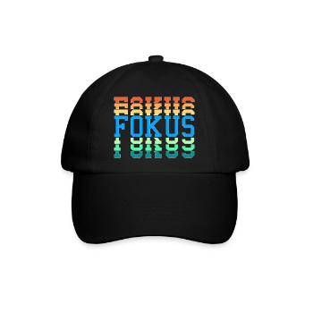 Fokus - Baseballkappe - Schwarz/Schwarz - Vorne