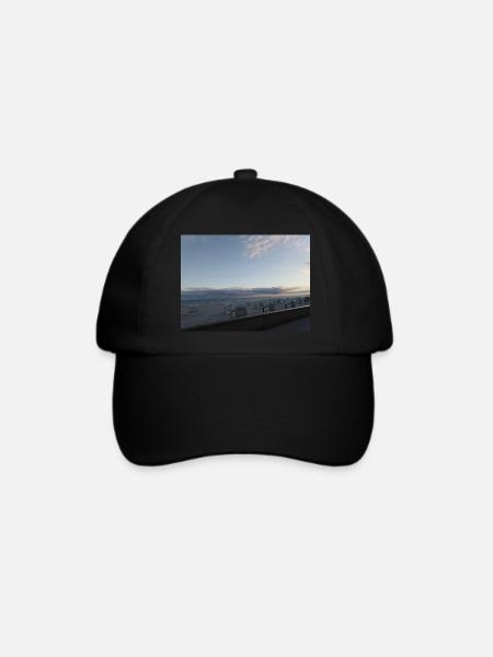 ostsee am abend - Baseballkappe - Schwarz/Schwarz