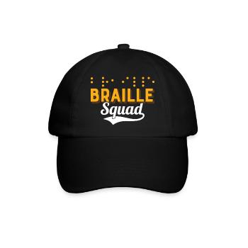 Braille Squad Blindness Impaired Braille Dots - Baseballkappe - Schwarz/Schwarz - Vorne