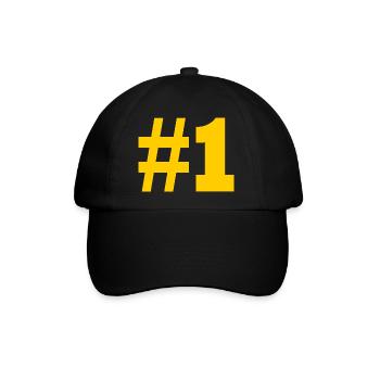 1 - Baseballkappe - Schwarz/Schwarz - Vorne