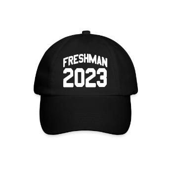 FRESHMAN 2023 Awesome School Life Freshman Designs - Baseballkappe - Schwarz/Schwarz - Vorne