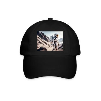 Sci-Fi Astronaut - Baseballkappe - Schwarz/Schwarz - Vorne