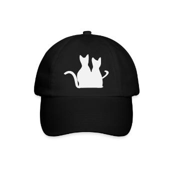 Katzen-Freundschaft - Baseballkappe - Schwarz/Schwarz - Vorne