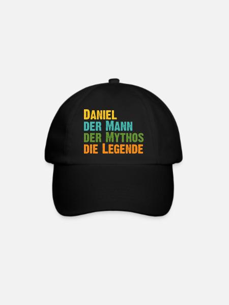 Daniel der Mythos die Legende Vorname Daniel - Baseballkappe - Schwarz/Schwarz